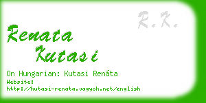renata kutasi business card